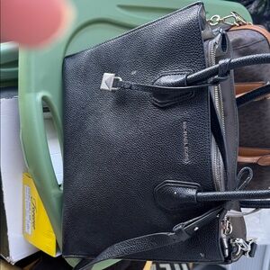 Michael Kors Black Pebbled Leather Handbag